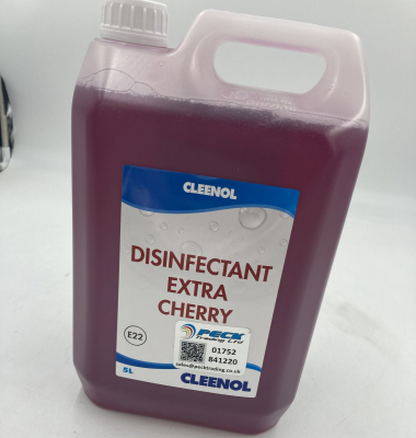 DISINFECTANT EXTRA CHERRY 5LTR CLEENOL