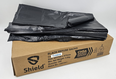 BIN LINER - BLACK 18X29X38 MEDIUM   BSHD3