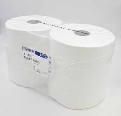 JUMBO TOILET ROLL 2.1/4Inch WHITE 2PLY 300MTR