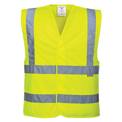 HI VIS VEST  SIZE 4XL/5XL EN471 CLASS2:2  SATIN YELLOW
